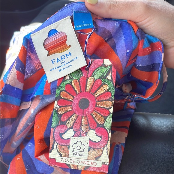 FARM Rio Blue and Red Dress - Picture 5 of 6